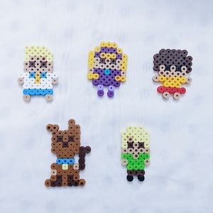 Bundle of Five (5) The Scooby Doo Gang Perler Bead Art